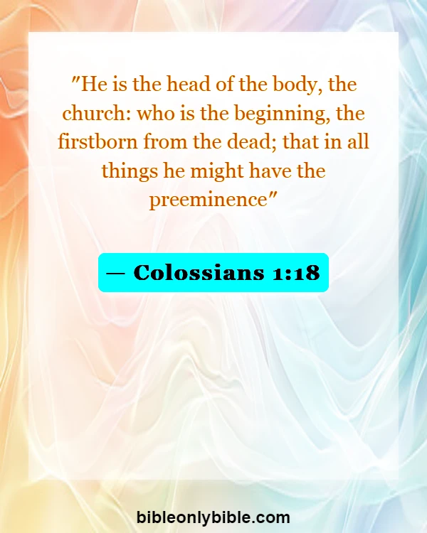 Bible Verses About Mission Of The Church (Colossians 1:18)