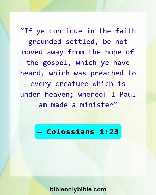 Bible Verses About Missions And Evangelism (Colossians 1:23)