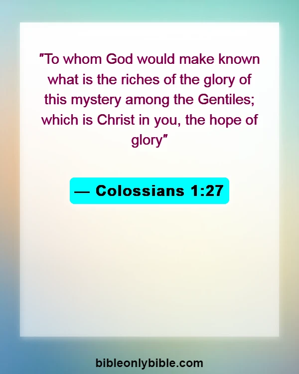Bible Verses About Glory Of God (Colossians 1:27)