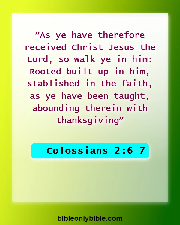 Bible Verses About Excitement (Colossians 2:6-7)