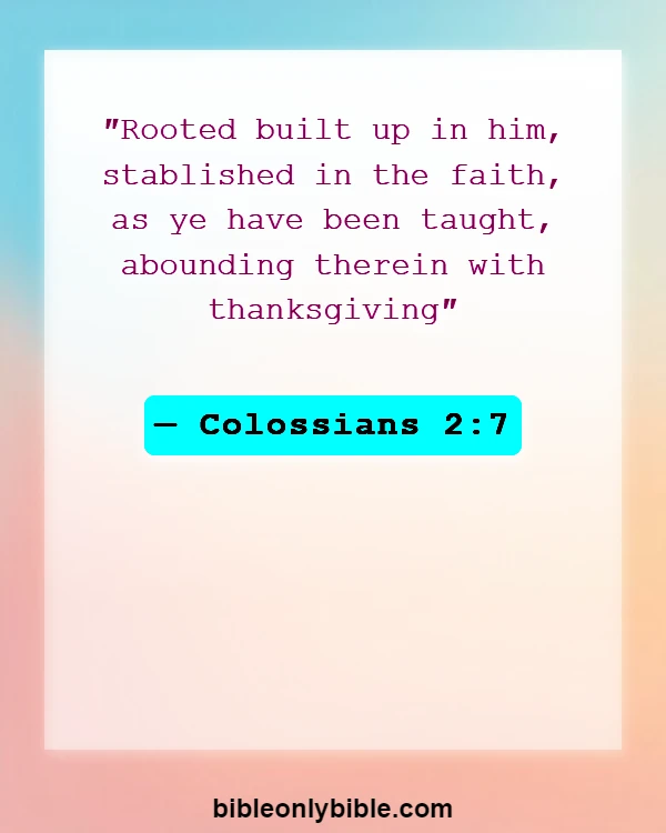 Bible Verses About Consistency (Colossians 2:7)