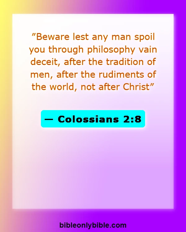Bible Verses About No Religion Can Save You (Colossians 2:8)