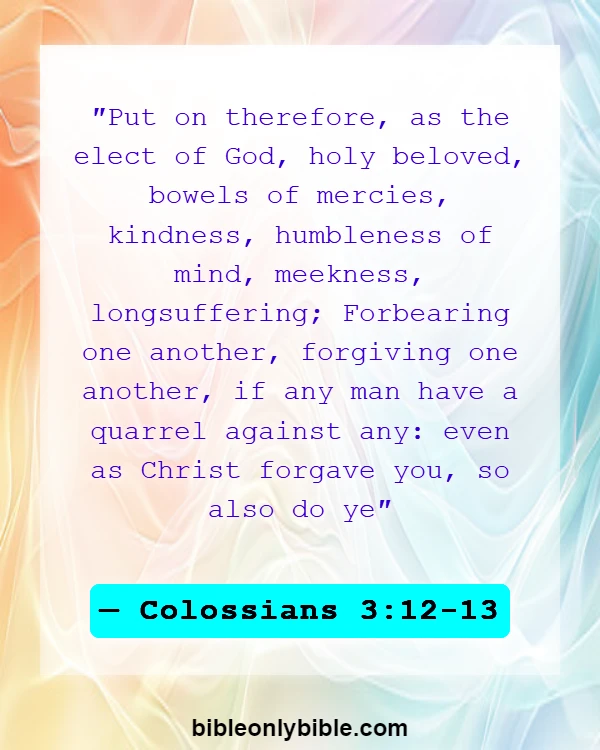 Bible Verses About Arrogance (Colossians 3:12-13)