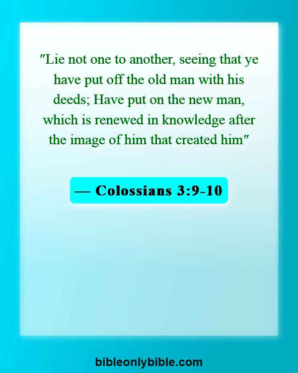 Bible Verses About A New Day (Colossians 3:9-10)