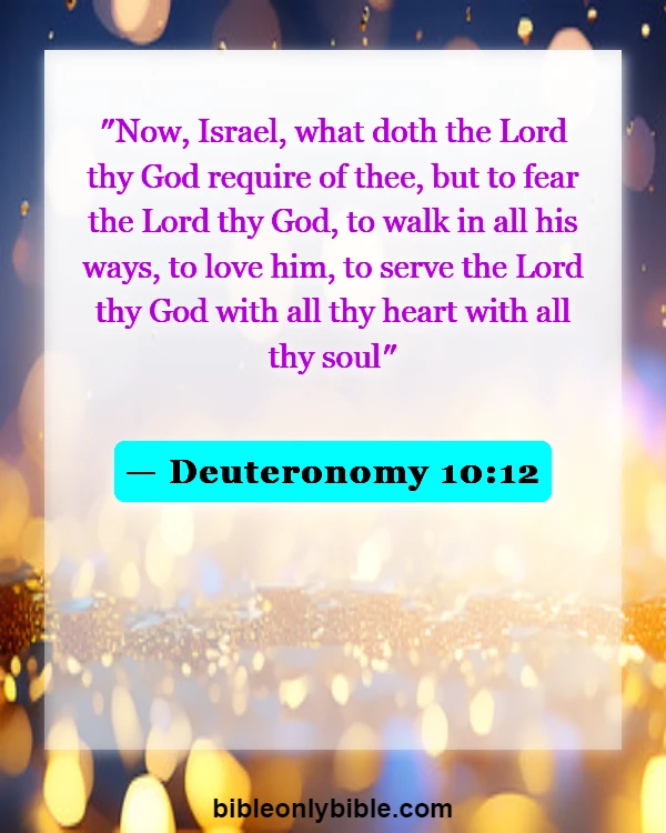 Bible Verses About Commitment To Ministry (Deuteronomy 10:12)