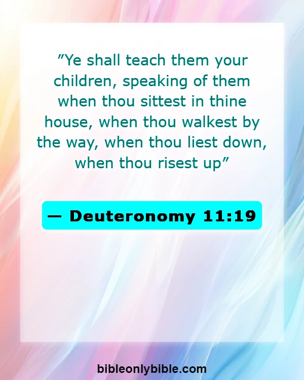 Bible Verses About Husband Being Spiritual Leader (Deuteronomy 11:19)