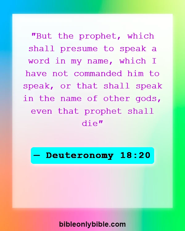 Bible Verses About Devil In Disguise (Deuteronomy 18:20)
