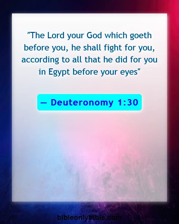 Bible Verses About God Is A Mighty Warrior (Deuteronomy 1:30)