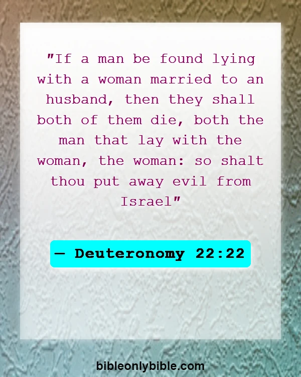 Bible Verses About Cheating Wife (Deuteronomy 22:22)