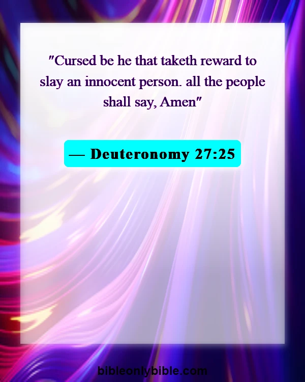 Bible Verses About Murdering The Innocent (Deuteronomy 27:25)