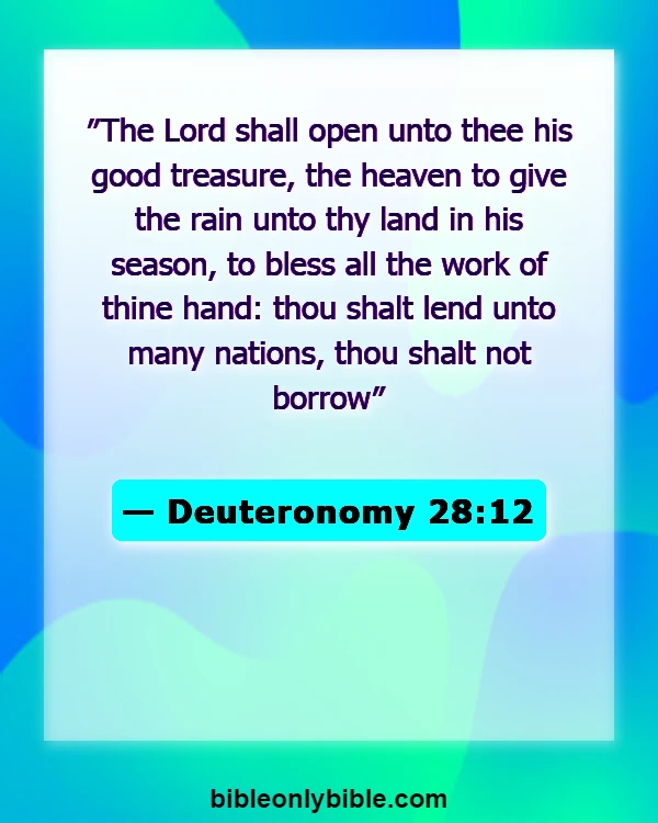Bible Verses About Financial Problems (Deuteronomy 28:12)