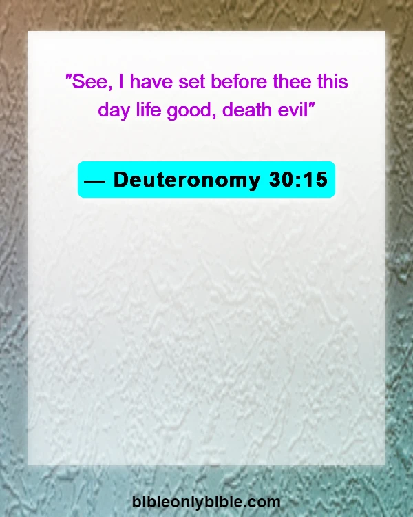 Bible Verses About God Give Us Freedom Of Choice (Deuteronomy 30:15)
