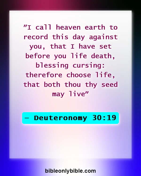 Bible Verses About Curses And Blessings (Deuteronomy 30:19)