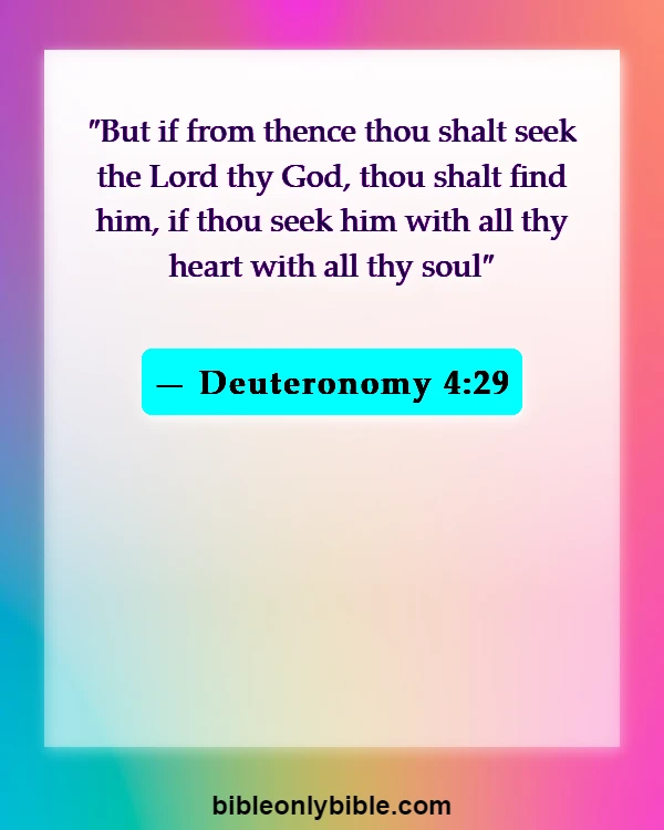 Bible Verses About Putting God First In Your Life (Deuteronomy 4:29)