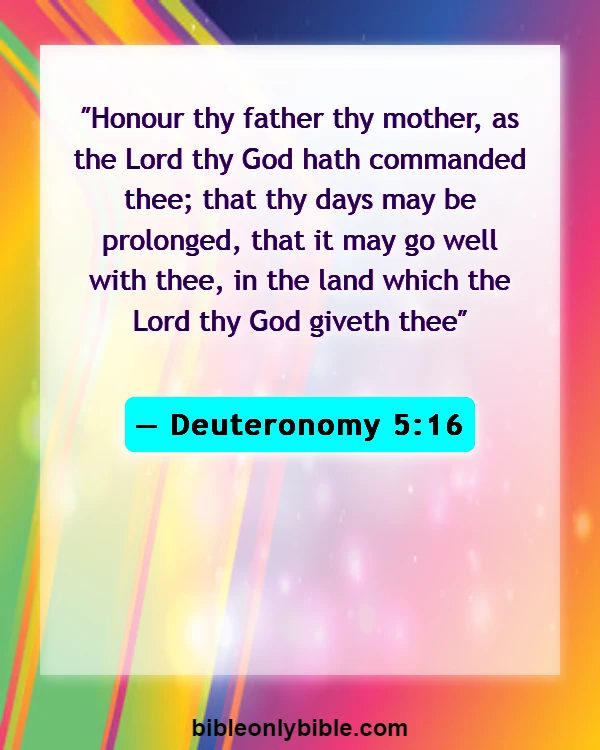 Bible Verses About Disrespecting Your Mother (Deuteronomy 5:16)