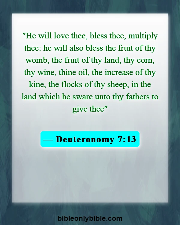 Bible Verses About Farming (Deuteronomy 7:13)