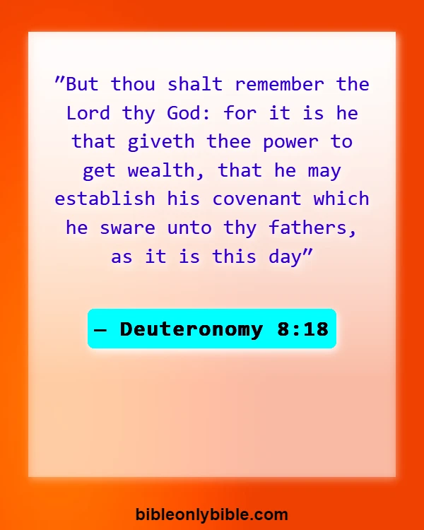 Bible Verses About Good Fortune (Deuteronomy 8:18)