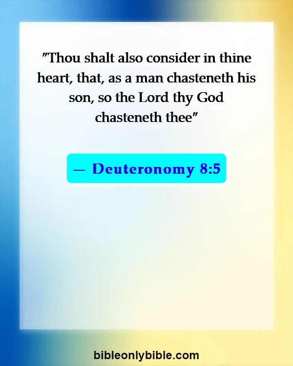 Bible Verses About Consequences Of Disobedience (Deuteronomy 8:5)