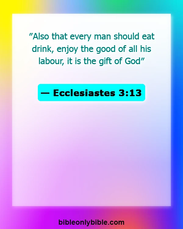 Bible Verses About Appreciating The Little Things In Life (Ecclesiastes 3:13)