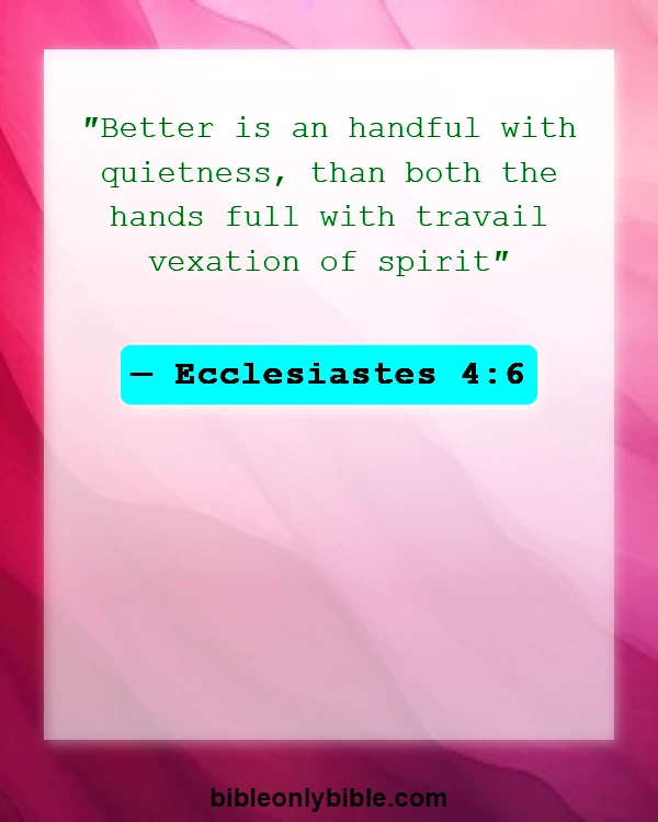 Bible Verses About Goods (Ecclesiastes 4:6)