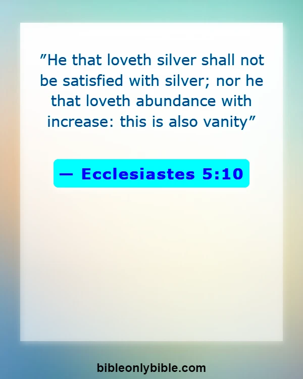 Bible Verses About Money Problems (Ecclesiastes 5:10)