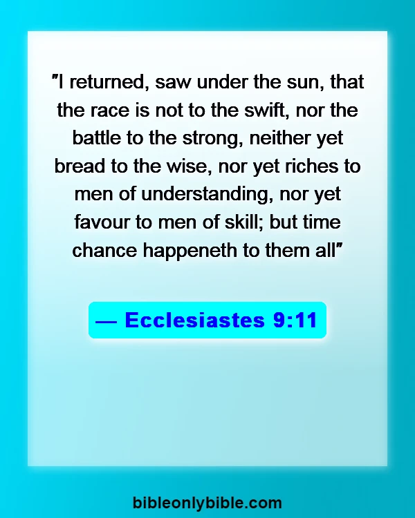 Bible Verses About Good Luck (Ecclesiastes 9:11)