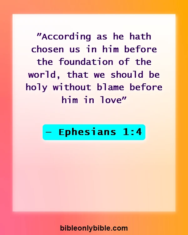 Bible Verses About Believing In Yourself (Ephesians 1:4)