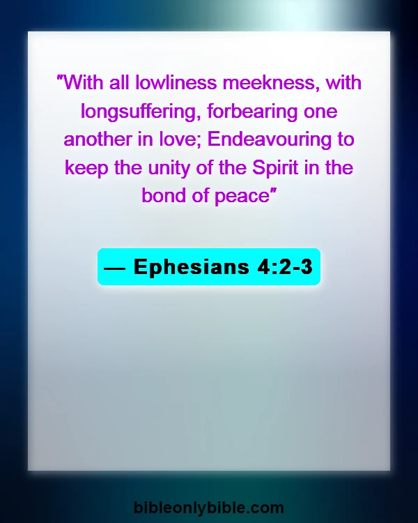 Bible Verses About Division (Ephesians 4:2-3)