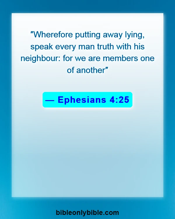 Bible Verses About Cheating And Lying (Ephesians 4:25)