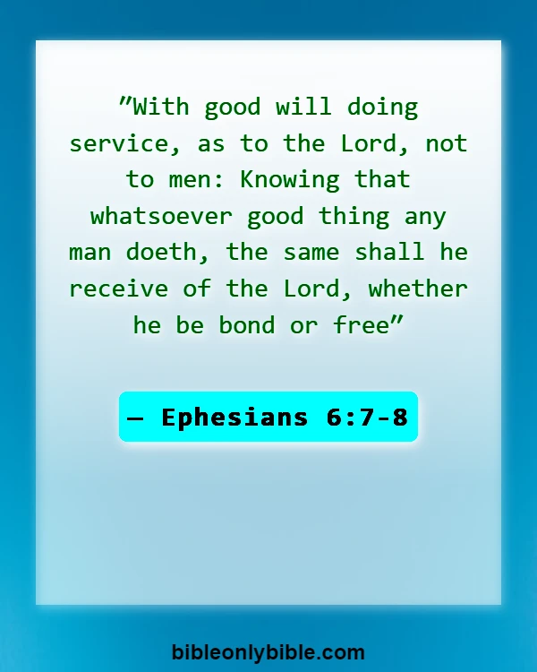Bible Verses About Religious Exemption (Ephesians 6:7-8)