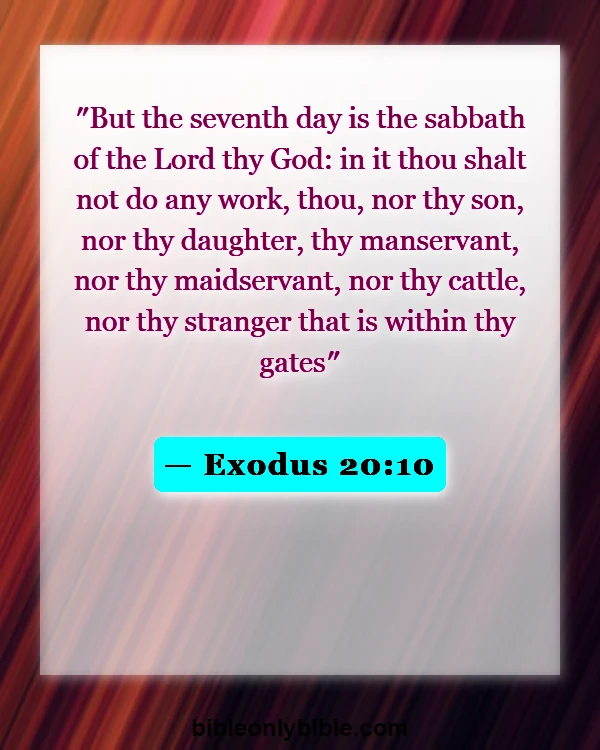Bible Verses About Saturday (Exodus 20:10)