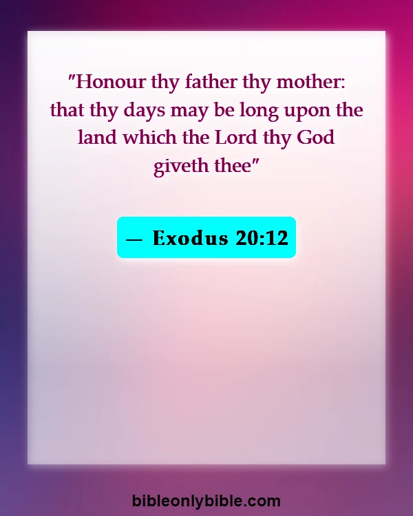 Bible Verses About Disrespecting Your Mother (Exodus 20:12)