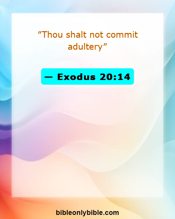 Bible Verses About Cheating And Forgiveness (Exodus 20:14)