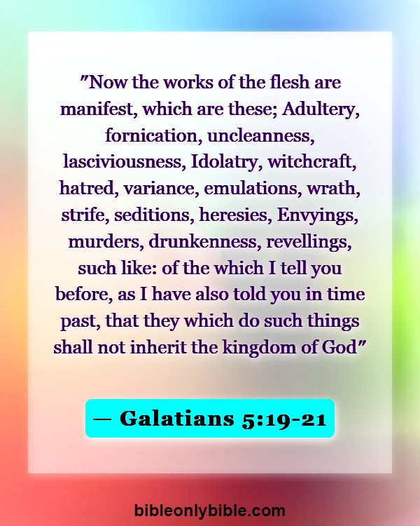 Bible Verses About Division (Galatians 5:19-21)