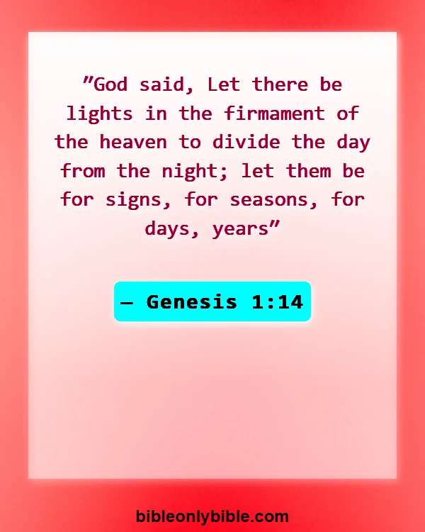 Bible Verses About Thursday (Genesis 1:14)