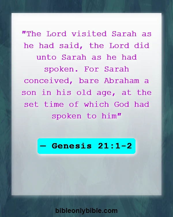 Bible Verses About Waiting For Answered Prayer (Genesis 21:1-2)