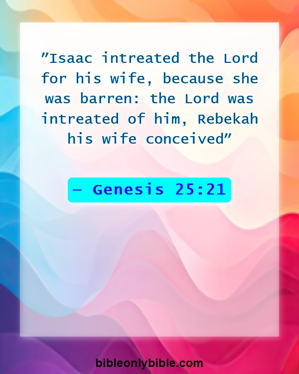 Bible Verses About Fertility Problems (Genesis 25:21)