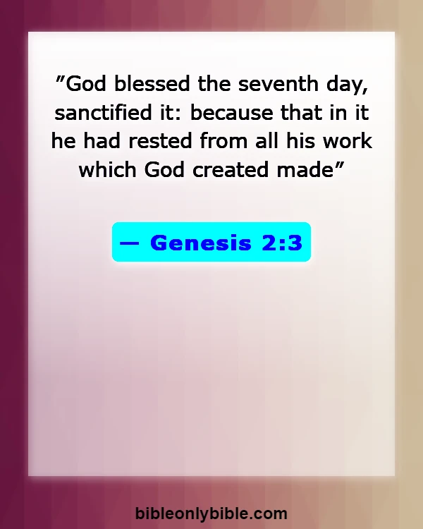 Bible Verses About Saturday (Genesis 2:3)