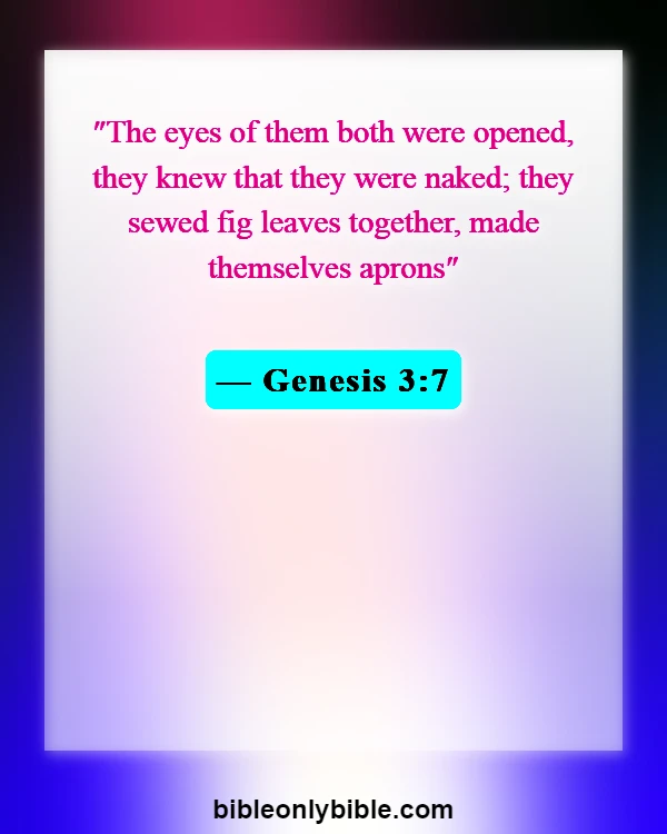 Bible Verses About Exposing Your Body (Genesis 3:7)