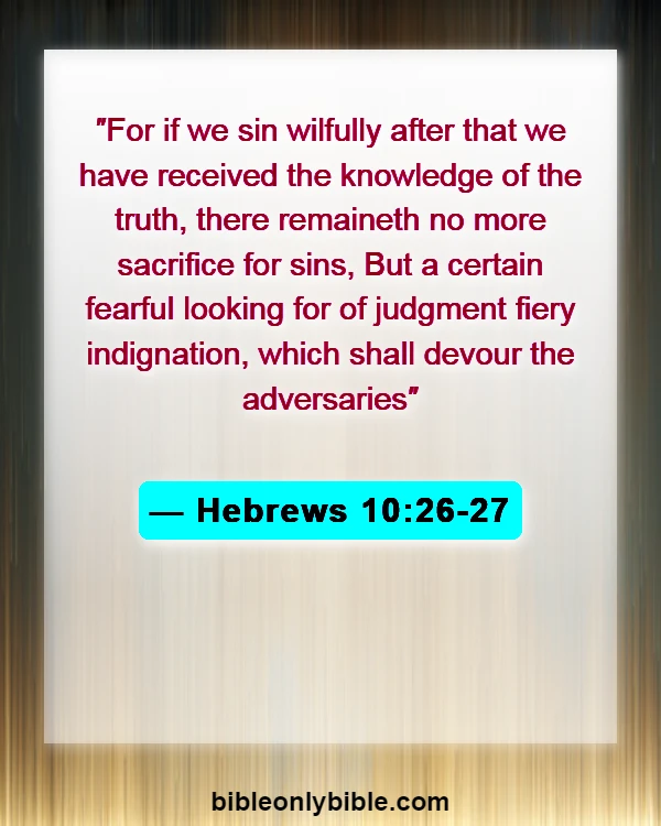 Bible Verses About Wicked Being Punished (Hebrews 10:26-27)