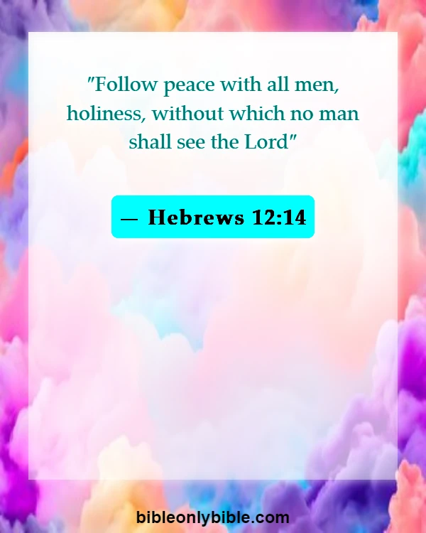 Bible Verses About Peace And War (Hebrews 12:14)