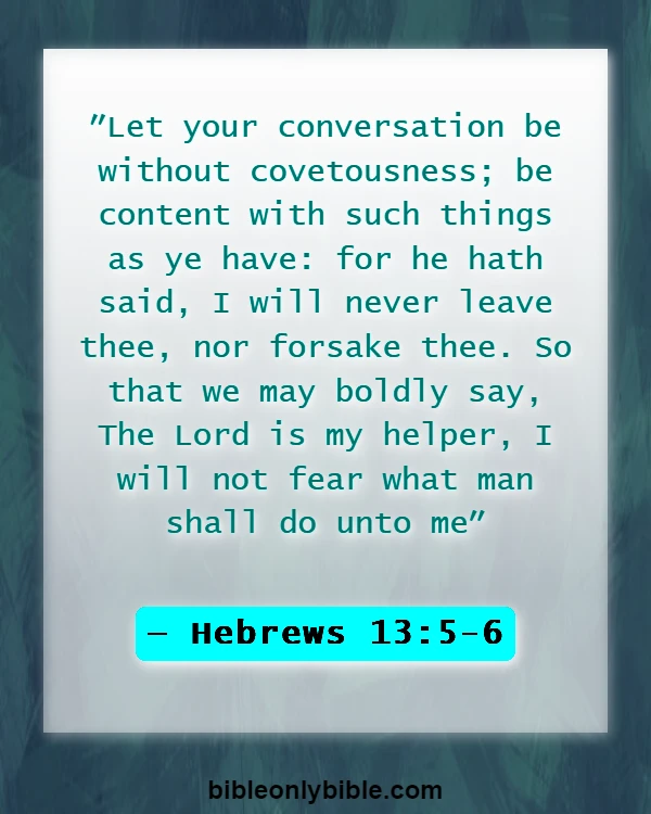 Bible Verses About Vocation (Hebrews 13:5-6)