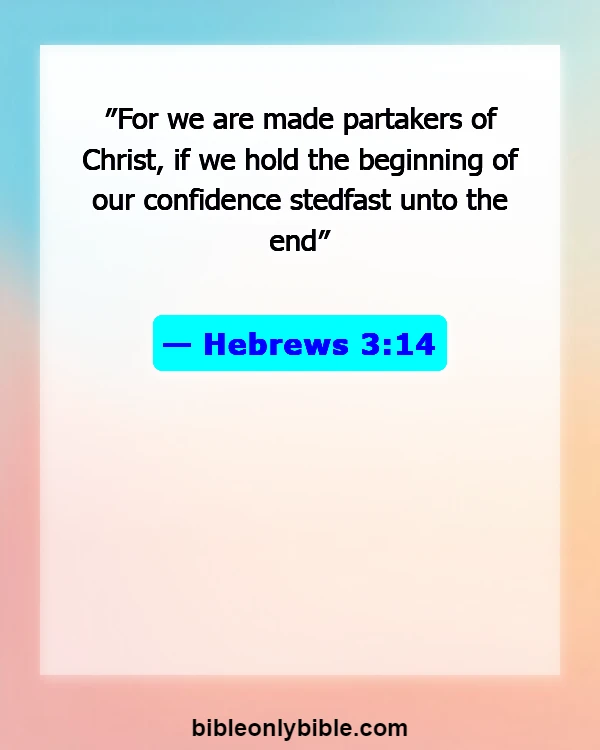 Bible Verses About Commitment To Serve God (Hebrews 3:14)