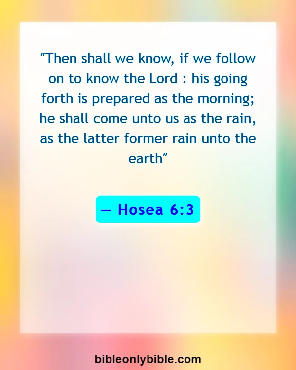 Bible Verses About Knowing God (Hosea 6:3)