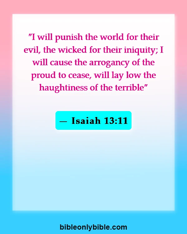 Bible Verses About Disrespecting God (Isaiah 13:11)