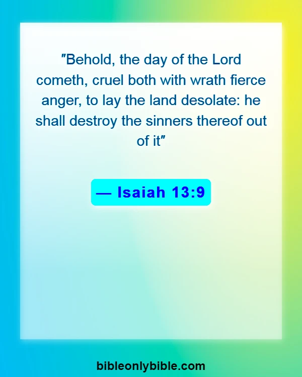 Bible Verses About Scariests (Isaiah 13:9)