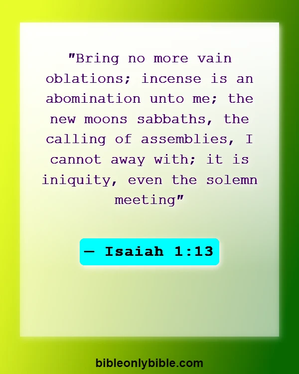 Bible Verses About God Hates Hypocrites (Isaiah 1:13)