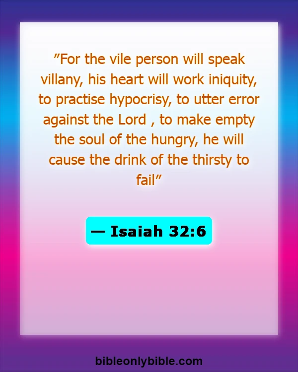Bible Verses About Atheism (Isaiah 32:6)
