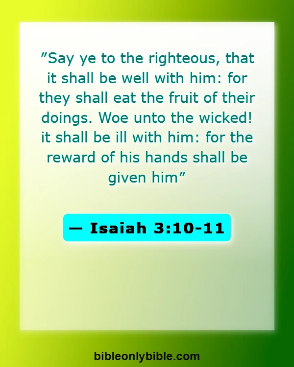 Bible Verses About Karma (Isaiah 3:10-11)