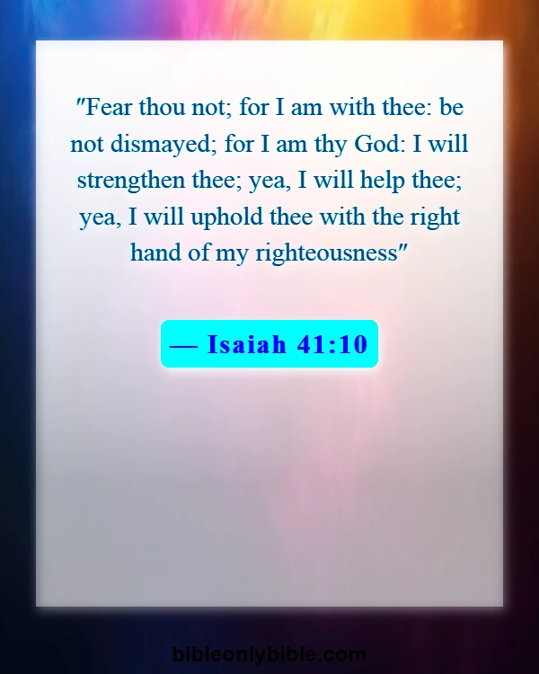 Bible Verses About Enemies Defeated (Isaiah 41:10)
